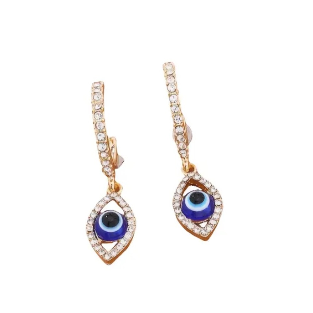 EVIL EYE DROP EARRINGS-NEW